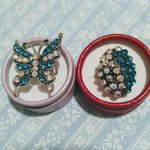 Vintage costume jewelry squeeze bands. $8 ea